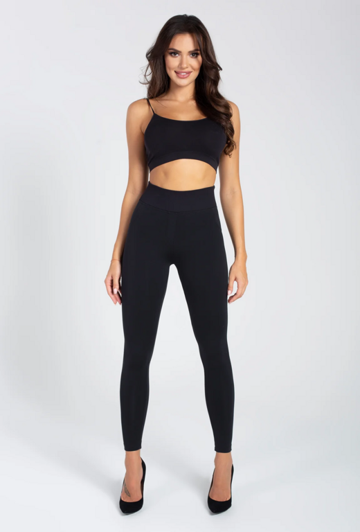 Colanti Skinny Hot High Waist Negru