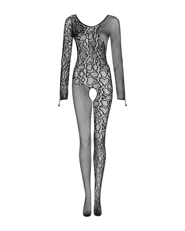 Bodystocking tip plasa Negru