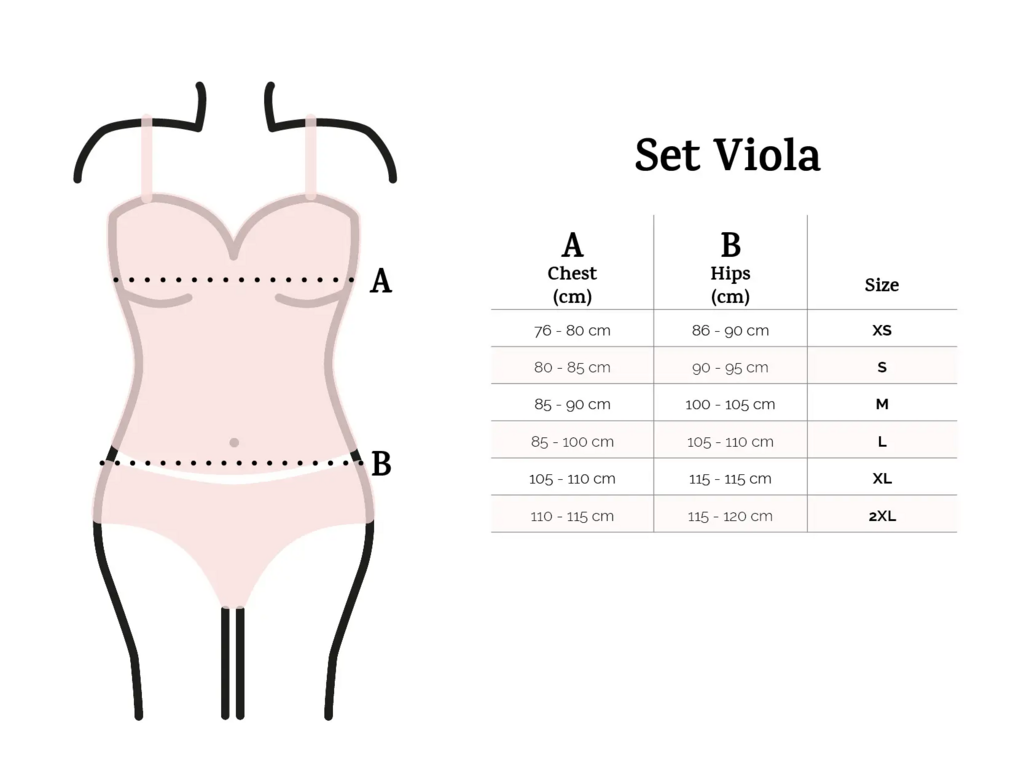 Pijama satinata Viola negru